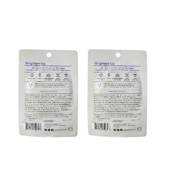 2x The Good Patch Brighten Up Eye Patches Set Undereye Dark Circles Vitamin K - Picture 2 of 3